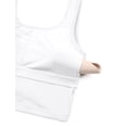 thumbnail image 5 of Top Corto de Tirantes CRZ YOGA Acanalado con Relleno Blanco Grande, 5 of 5