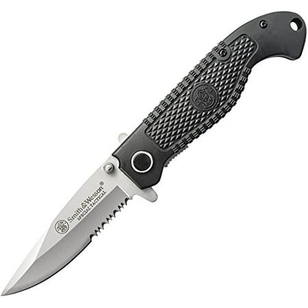 - Smith & Wesson CKTACSD Tactical Serrated Drop Point Knife, Smith & Wesson Special tactical liner lock folding knife By Smith Wesson Ship from US