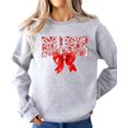 thumbnail image 2 of Trendy Bulldogs Sweatshirt for Women and Youth Girls Red Bow School Football Team Spirit Sweater Gray Sweatshirt Adult Small, 2 of 4