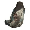 thumbnail image 2 of Honeii Astronaut Polar Bear Roar Print Car Seat Cover,Car Interior Covers,Universal Fit Seat Protector, Compatible with Most Cars, SUVs, Trucks, and Vans, 2 of 5