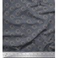 thumbnail image 1 of Soimoi Poly Georgette Fabric Floral Block Print Sewing Fabric Yard 42 Inch Wide, 1 of 3