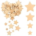 thumbnail image 2 of MasteelfCA 100PCS Unfinished Wooden Stars Cutout Discs Assortment For Patchwork Scrapbooking Arts Crafts DIY Decoration Birthday Wedding Display Decor (1.4cm-3.57 cm Assorted Size), 2 of 8