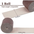 thumbnail image 2 of Tira de cuero de búfalo granulado marrón oscuro de 79" x 2", correa plana de cuero sintético PU de 1,2 mm de grosor, cordón de cuero mate, suministros de cuero de una sola cara, 2 of 9