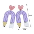 thumbnail image 5 of Pendientes Colgantes Shaofei Estilo Dulce Acrílico Color Contraste, 5 of 5