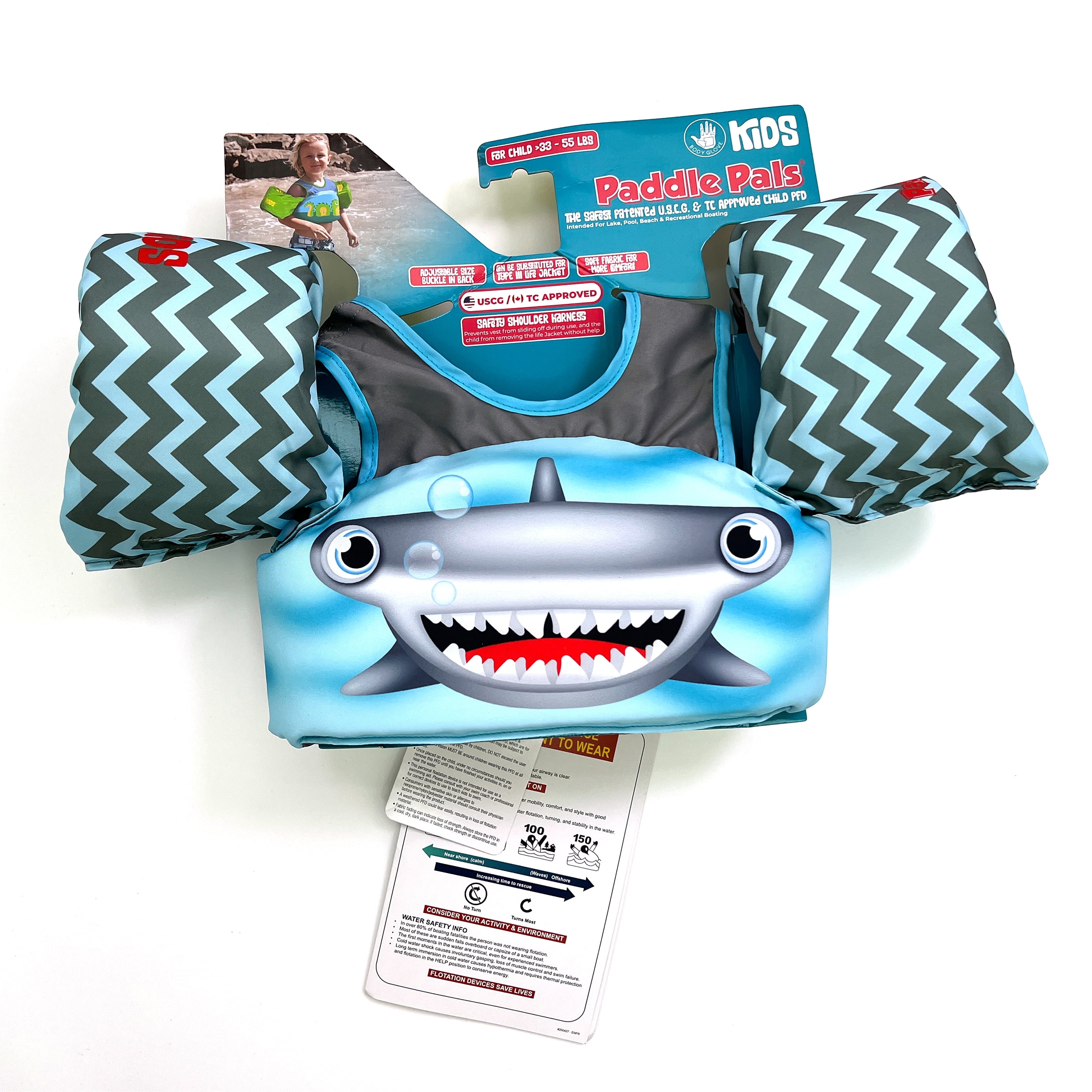Body Glove Paddle Pal Life Jacket and Vest, Child, Unisex, Shark