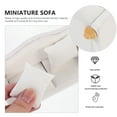 thumbnail image 5 of SOPOTUTU Miniature White Wood Sofa Dollhouse Furniture Simulation Accessory for Doll House, 5 of 8