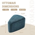 thumbnail image 4 of DREAMSIDEA Ottoman Footrest for Couch, 26"x20" Small Footstool Ottoman Pouf for Living Room Chairs Blue, 4 of 5