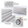 thumbnail image 4 of Nestl Velvet Throw Pillow Covers Solid Rectangle Soft Decorative Pillow Cover for Sofa, 12" x 20", Gray Lavender, Pack of 2, 4 of 8