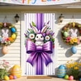 thumbnail image 1 of weibbin Easter Bunny Door Banner with Eggs - 35x71 Inch Vertical Polyester Flag for Front Door, Spring Party Backdrop, Style B, 1 of 6