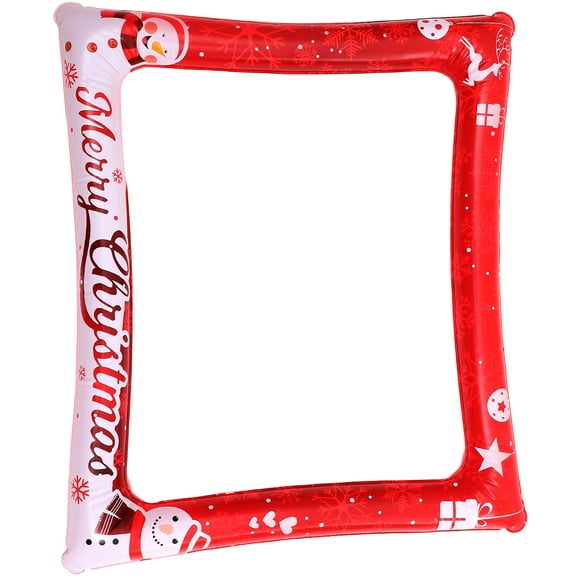 PBPBOX Christmas Photo Prop Inflatable Photo Frame PVC for Holiday Events 1Pcs