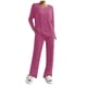 thumbnail image 1 of Conjunto de dos piezas de otoño-invierno para mujer: jersey de punto y pantalones anchos, traje informal holgado de color liso para el día a día o para fiestas, 1 of 6