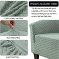 thumbnail image 4 of AIGIA Club Chair Slipcover Stretch Soft Jacquard Tub Chair Cover Round Barrel Chair Covers Non Slip Armchair Covers, 4 of 10
