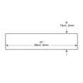 thumbnail image 4 of Dulles Glass 6" x 27" Rectangle Floating Glass Shelf - Shelf Only - Tempered - 3/8" Thick - Flat Polished, 4 of 6