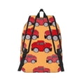 thumbnail image 2 of Naloa Red Cars Canvas Backpack for Men Women Rucksack Casual Travel Daypack College Tote Satchel Bookbag for Teens-Medium, 2 of 7