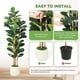 thumbnail image 3 of 6ft lifelike faux fiddle leaf fig tree in blanca pot para indoor/outdoor home, oficina, o store room decor, 3 of 5