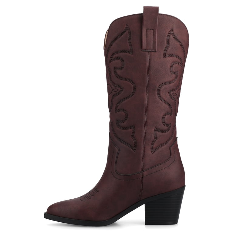 Journee Womens Chantry Pointed Toe Pull On Western Boots  display picture 3