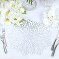thumbnail image 2 of BalsaCircle 6 Silver Round 15" Dahlia Floral Vinyl PLacemats Wedding Party Decor, 2 of 10
