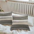 thumbnail image 5 of Retro Dark Grey Stripe Outdoor Pillow Covers Pack of 2 Peeling Paint Effect Texture Waterproof Throw Pillow Covers Decorative Cushion Cases for Patio Garden Tent Balcony Couch 20x20 inch, 5 of 8