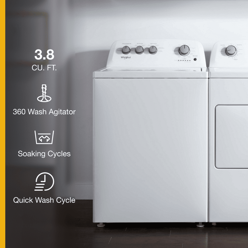 Whirlpool 3.8 Cu. Ft. Top Load Washer With Soaking Cycles 12 Cycles