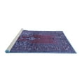 thumbnail image 2 of Ahgly Company Machine Washable Indoor Rectangle Oriental Blue Traditional Area Rugs, 2' x 4', 2 of 4