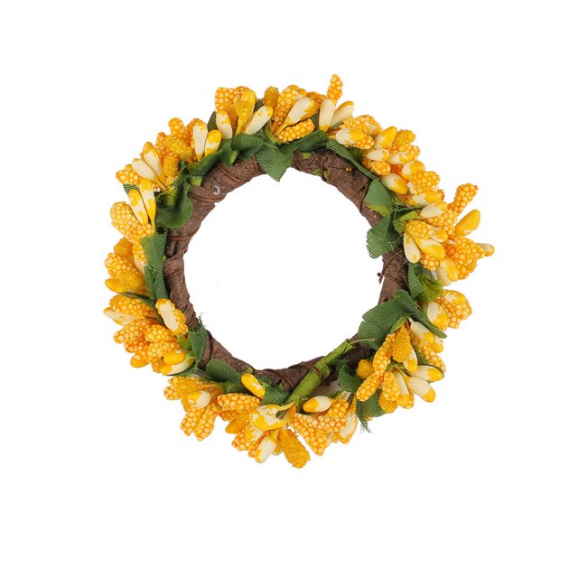 Romantic Decor,Simulated Candle Base Wreath Ornament Warm Romantic Atmosphere Delicate Appearance Non-Fading,Festive Decor for Candlelight Dinner Tabletop Front Porch Wall Home Festival Decors