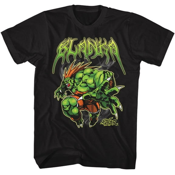 Street Fighter Blanka Metal Black T-Shirt