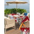 thumbnail image 4 of Outdoor Tablecloth with Umbrella Hole and Zipper, Red Snowman Rectangle Table Cloth 60x120 Inch Waterproof Tablecloth, Christmas Tree Snowflake Winter Holiday Picnic Table Cover for Patio Camping, 4 of 7