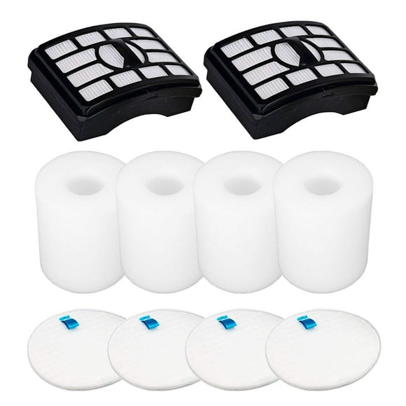 Filtros de vacío de repuesto para Shark Rotator Professional Lift-Away NV500 NV501 NV502 NV503 NV505 NV510 NV520 NV552 ZU780 ZU782 ZU785 UV560 2 filtros post + 4 filtros de espuma y fieltro Parte # XF