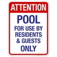 thumbnail image 1 of Attention Pool For Use By Residents and Guests Only Sign, Pool Sign,, 1 of 1
