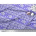 thumbnail image 3 of Soimoi Moss Georgette Fabric Aztec & Tribal Elephant Animal Print Fabric by Yard 42 Inch Wide, 3 of 3