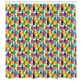 thumbnail image 3 of Ambesonne Wine Shower Curtain, Colorful Bottles and Glasses, 69"Wx84"L, Multicolor, 3 of 3