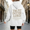 thumbnail image 2 of Women's Christian Hoodies Faith Trust In The Lord Graphic Long Sleeve Hooded Sweatshirts 2026 Trendy Casual Loose Spring Clothes, 2 of 4