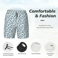 thumbnail image 5 of Sigee Nautical Theme Anchors Print Mens Swim Trunks with Compression Liner Quick Dry Swim Stretch Beach Shorts with Pockets,S-3XL, 5 of 7