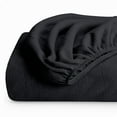 thumbnail image 2 of Bare Home Cozy Fleece Fitted Sheet - Extra Plush Polar Fleece - Deep Pocket Bed Sheet - Full, Black, 2 of 5