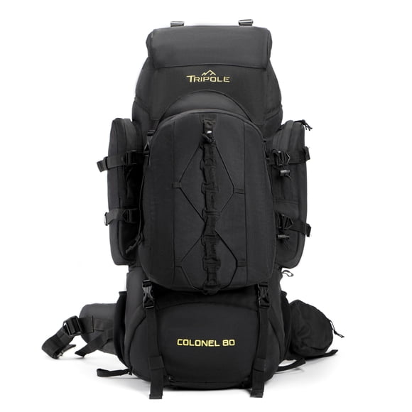 Mochila de senderismo y senderismo Tripole Colonel de 80 litros con paquete de un día