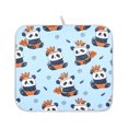 thumbnail image 2 of Panda Blue Background Pattern Drying Dish Mat Quick Drying Absorbent Soft Durable for Kitchen 18" x 24", 2 of 10