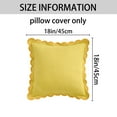 thumbnail image 6 of REGALWOVEN Cotton Throw Pillow Covers Cushion Cases, Scalloped Wavy Edge Designs, Match for Home Decor, Pack of 1 Yellow 18" x 18", 6 of 6