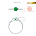 thumbnail image 4 of ANGARA Natural Three Stone Emerald and Diamond Ring in 14K White Gold for Women (Size-5mm) | May Birthstone, Birthday, Anniversary, Jewelry Gift for Women | Natural Emerald Ring, 4 of 9