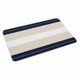 thumbnail image 4 of Navy Beige Striped Door Mat Indoor Outdoor, Gradient Geometric Blue White Non Slip Welcome Mat with Rubber Backing, Absorbent Fabric Front Door Mats Entryway Rug for Home Patio Entrance 16"x24", 4 of 9