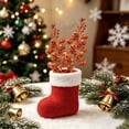 thumbnail image 5 of Christmas Picks, 15-Piece Realistic Glitter Berry Branch Picks, Shed-Free Foam Berries on Bendable Wires, 9.06 Inch Artificial Christmas Decor for Home, Wedding Centerpieces, Wreath Making, 5 of 6