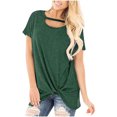 thumbnail image 1 of Pompotops T-Shirt à Col Rond et à Manches Courtes pour Femme, 1 of 5
