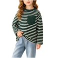 thumbnail image 3 of StSilkitty Sweatshirts for Boys Girls Striped Long Sleeve Crewneck Pullover Tops with Pocket Fall Winter Casual Clothes, 3 of 6