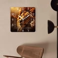 thumbnail image 4 of 10 Inch Wall Clock Battery Operated Silent Clock Decorative for Office, Kitchen, Outdoor, Living Room，Lion Surrounded By Smog Image, 4 of 4