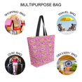 thumbnail image 7 of FORMRS Womens Canvas Tote Bag with Zipper Inner Pocket Shoulder Handbag, Pink Doughnuts, 7 of 7