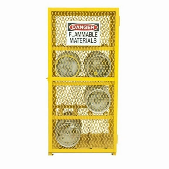 Durham EGCC8-50 71.75 x 30 x 30 in. Steel& Iron Horizontal Cylinder Storage Cabinet, Yellow