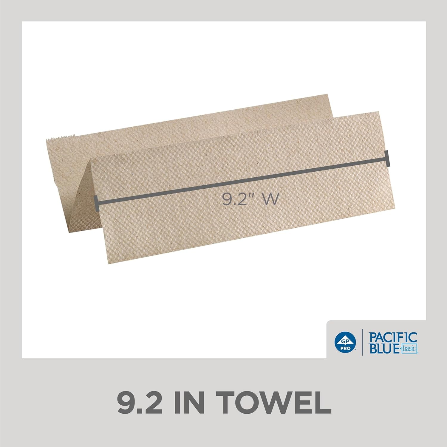 Pacific Blue Basic Recycled Multifold Paper Towels (Previously branded Envision) by GP PRO (), Brown, 23304, 250 Per Pack, 16 Packs Case