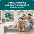 thumbnail image 2 of Furhaven Cooling Gel Dog Bed for Large Dogs w/ Removable Bolsters & Washable Cover, For Dogs Up to 95 lbs - Plush & Suede Sofa - Gray, Jumbo/XL, 2 of 9