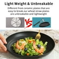thumbnail image 5 of ReaNea 9" Black Plastic Plates 8 Pieces, Unbreakable and Reusable Large Deep Dinner Plates, Light Weight Easy to Carry for Camping,Travel, Pinic, 5 of 7