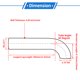 thumbnail image 4 of Codo de doble curvatura de 2.76″ OD 45° Longitud de 12 pulgadas Tubo de escape T201 Granallado L Tubo extendido para soldadura Pasamanos de escaleras HVAC Negro, 4 of 7