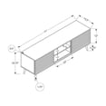 thumbnail image 3 of Tv Stand - 72 Inch - Media Entertainment Center - Storage Cabinet - Walnut, 3 of 11